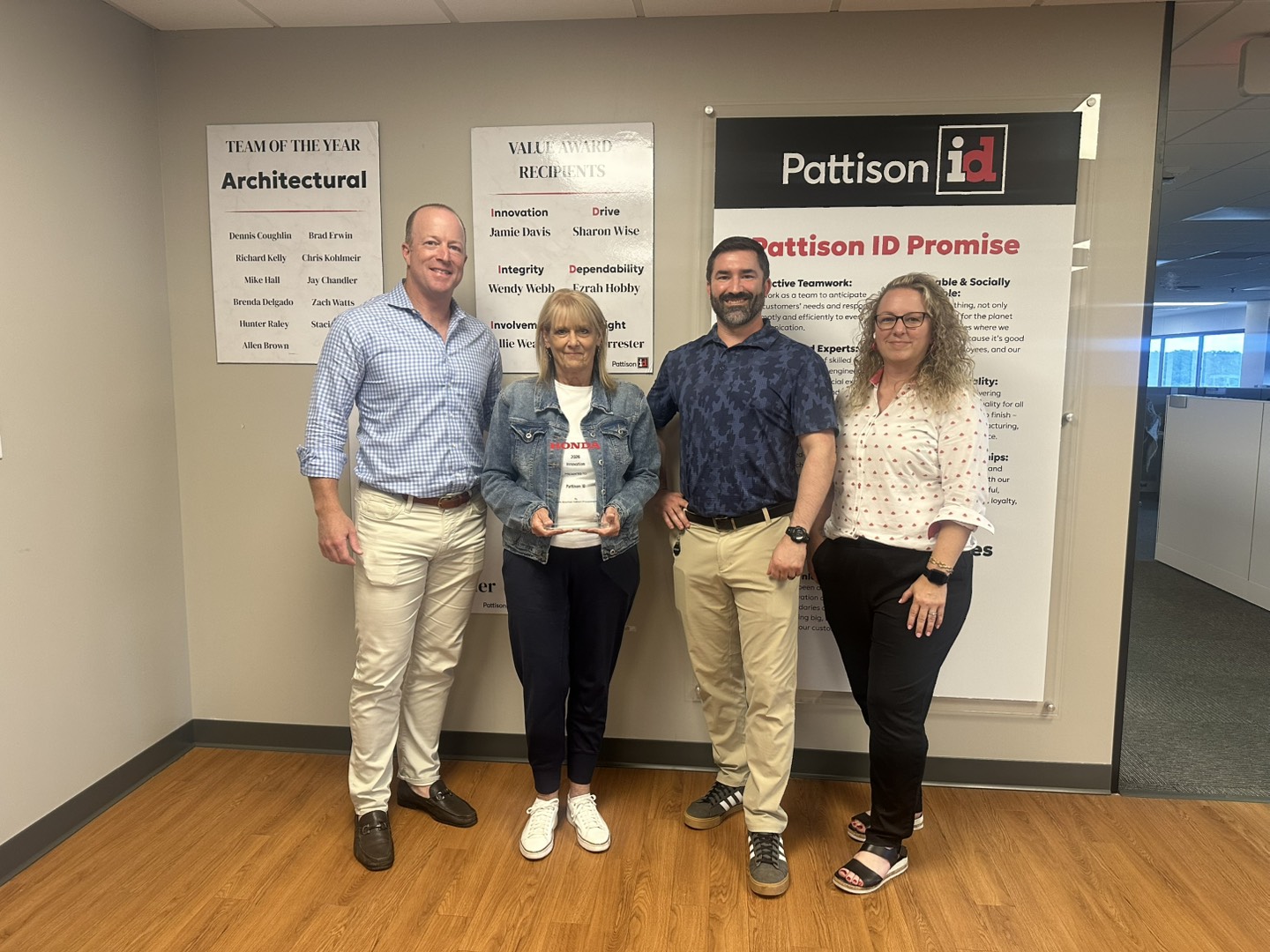 Pattison ID Honda Innovation Award recognition